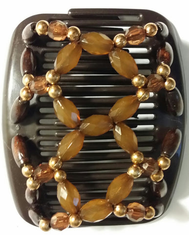 Brown plastic comb, mix