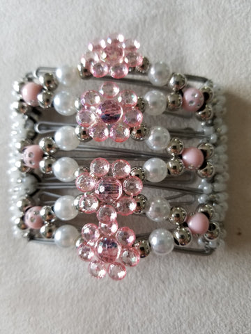 7 tooth - white and pink and silver