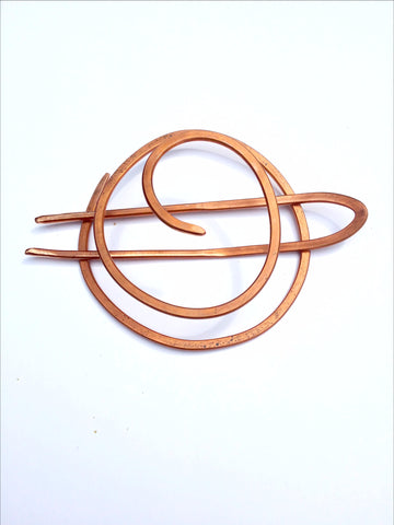 Copper Bun Holder with Fork