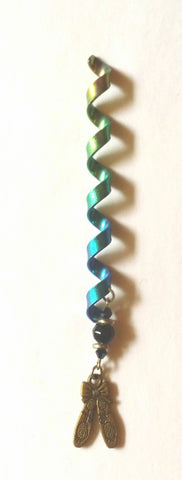 Rainbow Spiral with your choice of crystal strand, and Charm