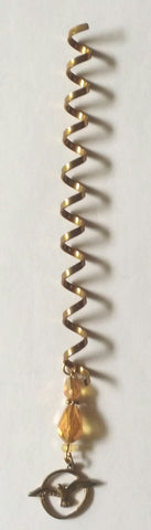 Gold or Silver Spiral with crystal and custom charm that you choose....