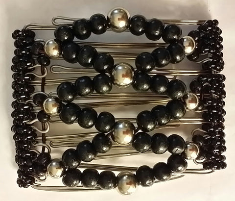 7 tooth black and silver