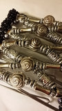 9 tooth - all silver beads with black sides, Limited Edition