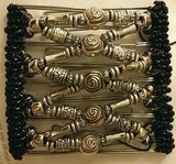 9 tooth - all silver beads with black sides, Limited Edition