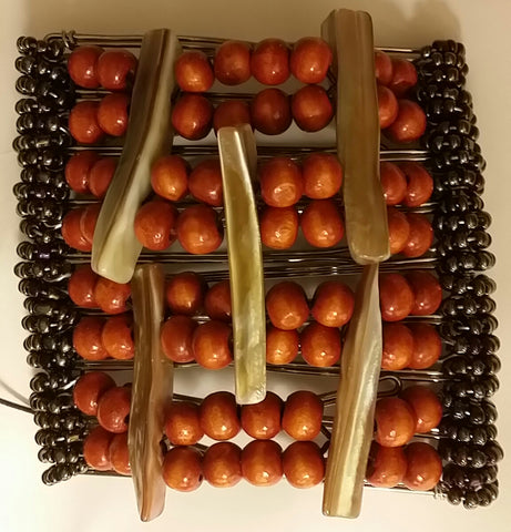 NEW! 9 tooth, wood and shell