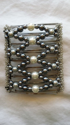 Silver pearl comb