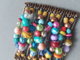 9 Tooth - Boho Chic comb, handmade.