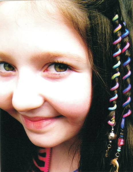 Clay Hair Spirals with charms