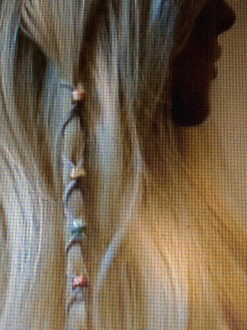 Wrap a section of hair with lacer